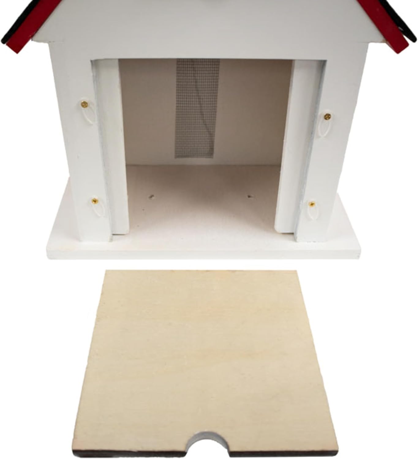 Home Bazaar Mickey Deluxe Cottage Bird House – Disney Themed Wooden Outdoor Birdhouse with Mickey Shaped Entry Hole Decorative Trim and Cottage Design, Hanging Backyard Bird House