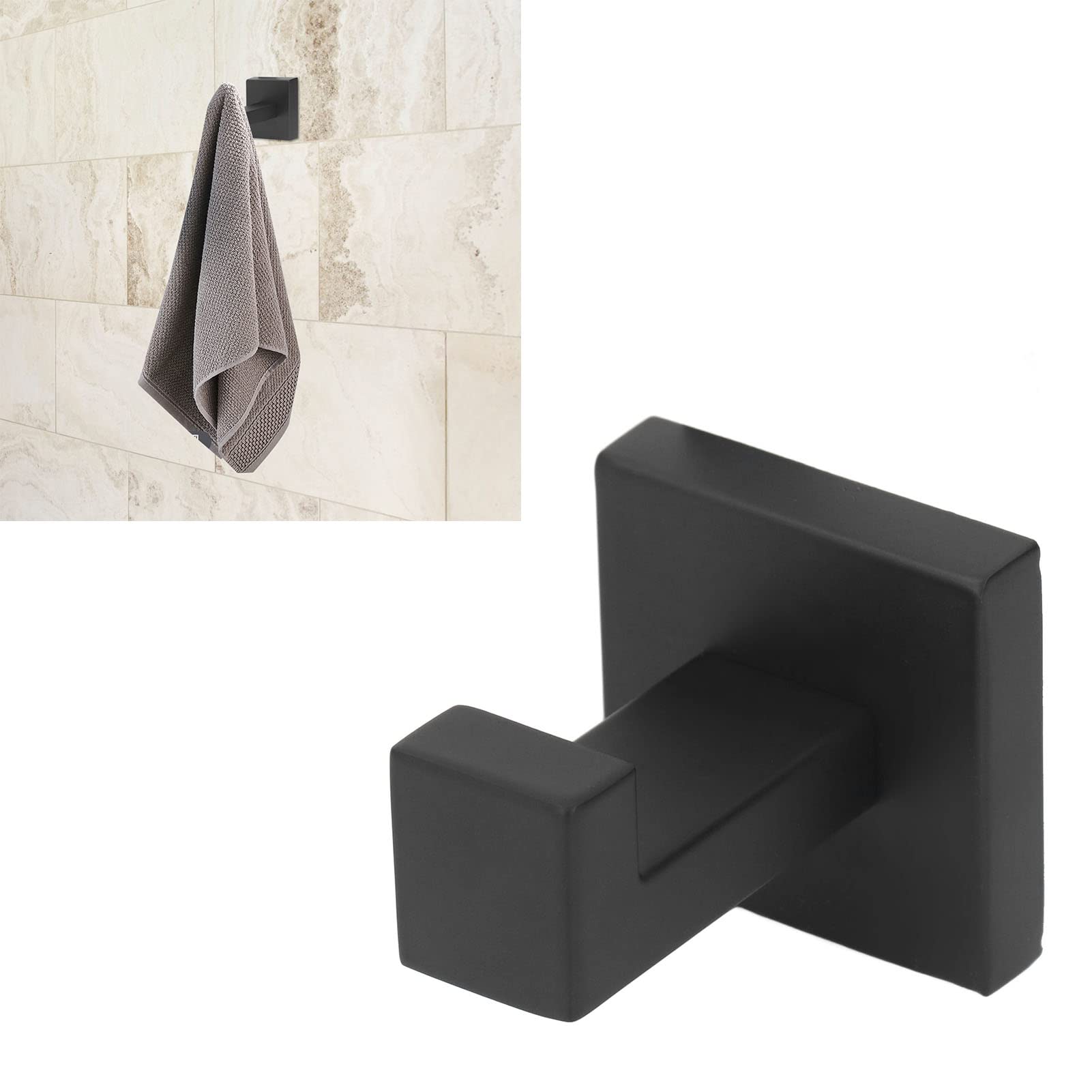 ViaGasaFamido Ganchos de Pared de Acero Inoxidable, 3 Piezas, para Abrigos y Toallas, Resistente al Óxido, Incluye Accesorios de Montaje