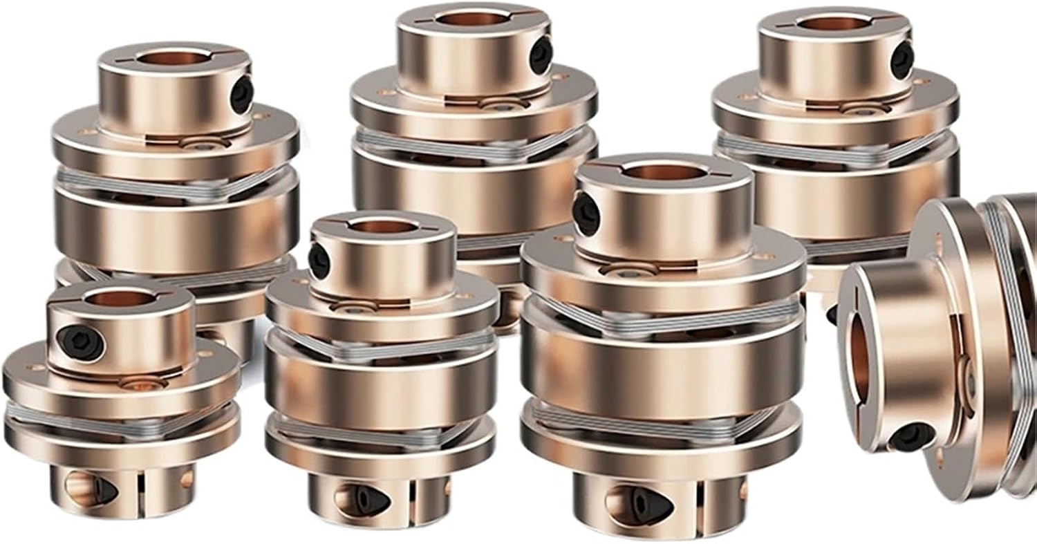 LE1-B-D45L35 LE2-B-D45L50 Flange Coupling LE D45L35/50 Flexible Motor Shaft Coupler Aluminium Diaphragms Universal Joint for 3D Printer CNC 1Pcs(LE2-B-D45L50-8X12)