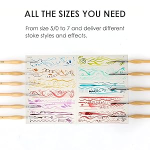 Grabie Paint Brush Set, 11 Pcs Miniature Brushes for Fine Detailing & Art Painting - Acrylic, Watercolor, Oil, Models and Gouache