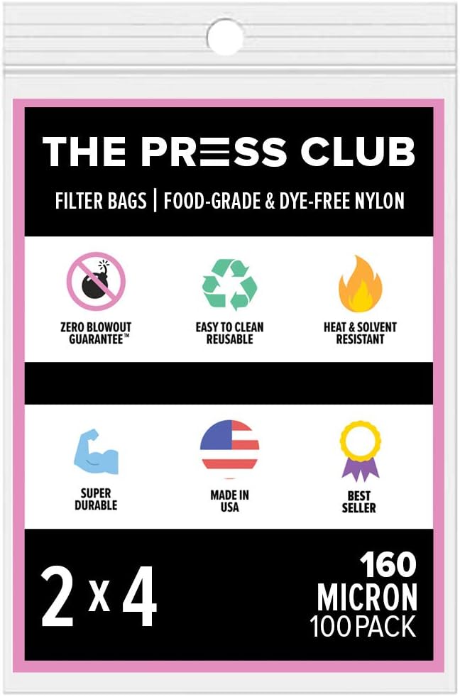 160 Micron | Premium Nylon Tea Filter Bags | 2" x 4" | 100 Pack