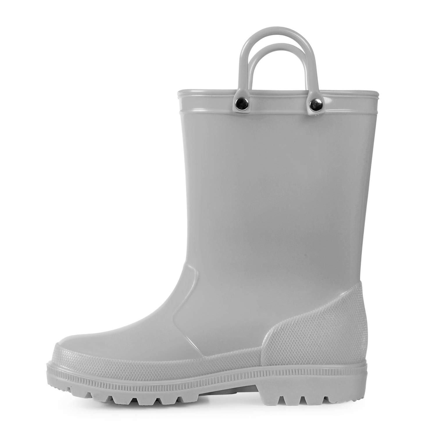 Kids Girls & Boys Rain Boots with Easy-on Handles Waterproof Outdoors