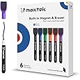 Fine Tip Dry Erase Markers - 12 Pack Fine Point Thin Assorted Colors Whiteboard Bulk, Low Odor Dry Erase Markers for Office Classroom School White Board - 10 Colors