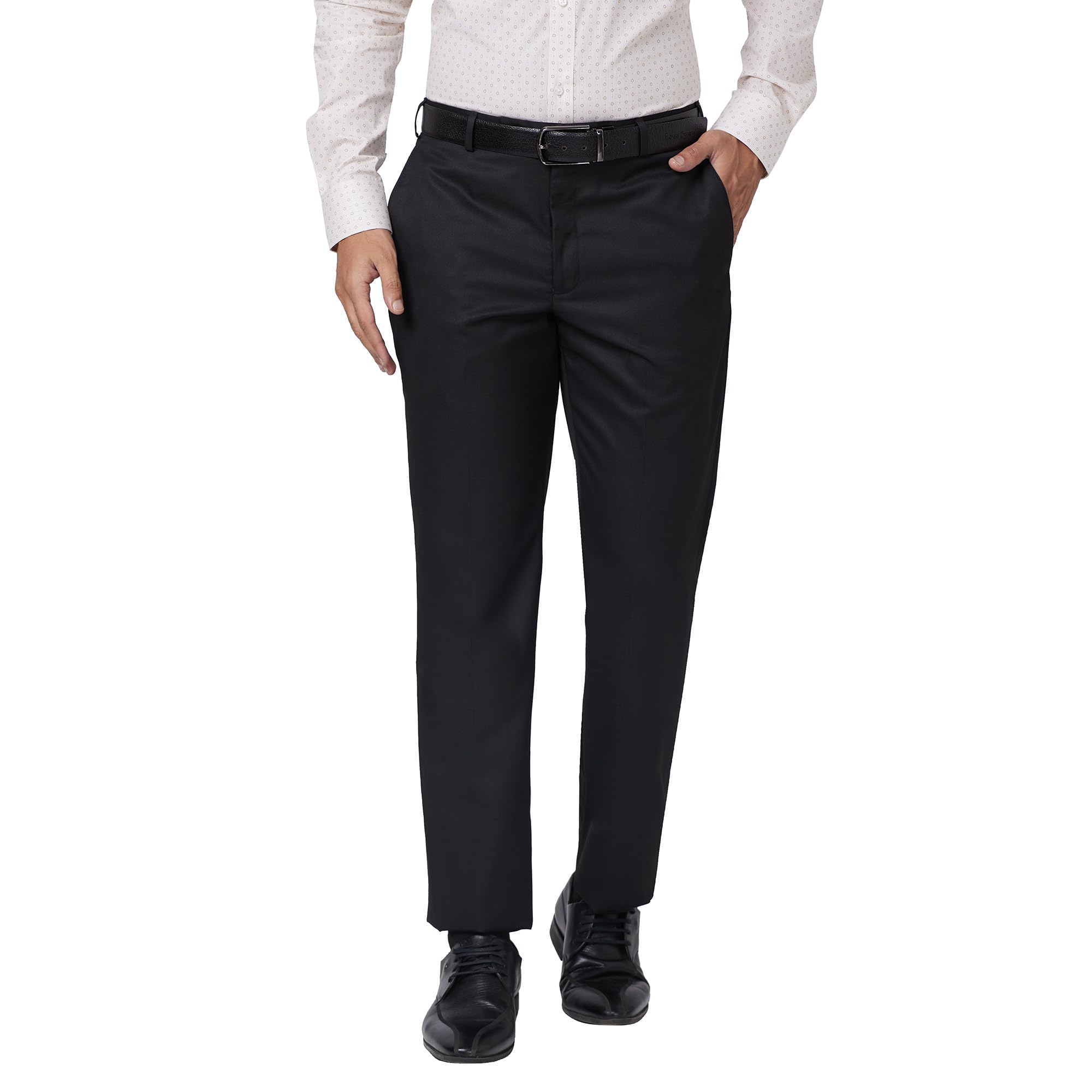 park avenue Men's Mid Rise Regular Pants-picture-36