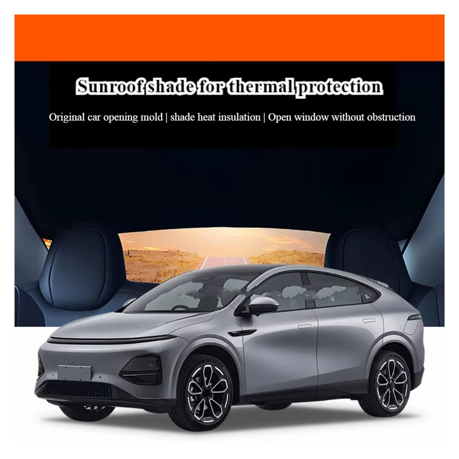 Pare-Soleil Voiture pour Xpeng G6 G9 P7+ Voiture Toit Ouvrant Rideau Occultant Toit Auvent Isolation Thermique(G6 Black)