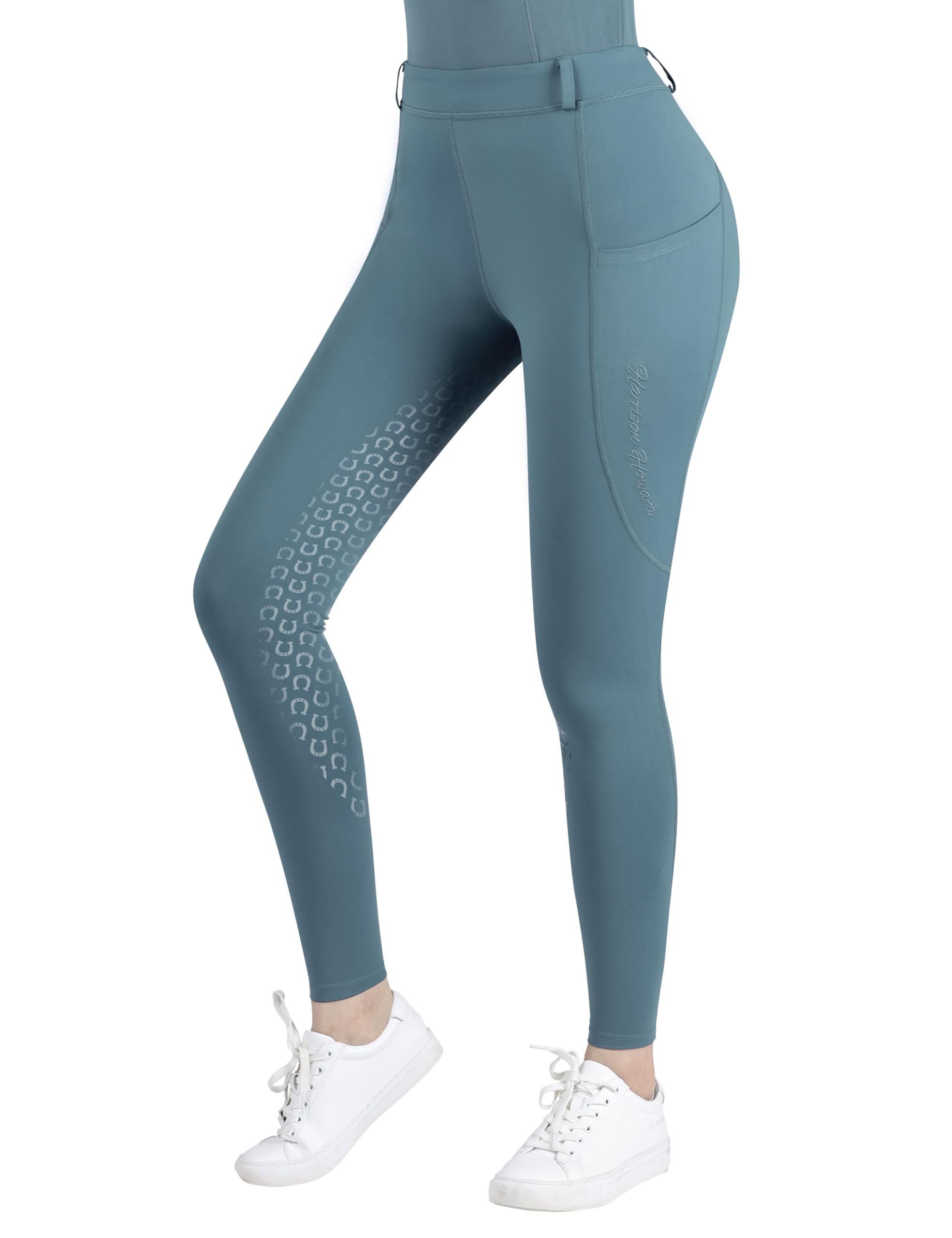 Harrison Howard Women's Horse Riding Pants Double Pocket Silicone Full-Seat Breeches Equestrian Breeches