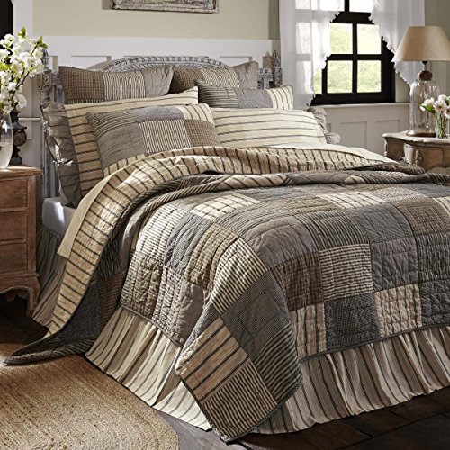 VHC-Brands-Farmhouse-Bedding-Sawyer-Mill-Quilt-Queen-90×90-Charcoal-Grey VHC Brands Farmhouse Bedding Sawyer Mill Quilt Queen 90×90 Charcoal Grey