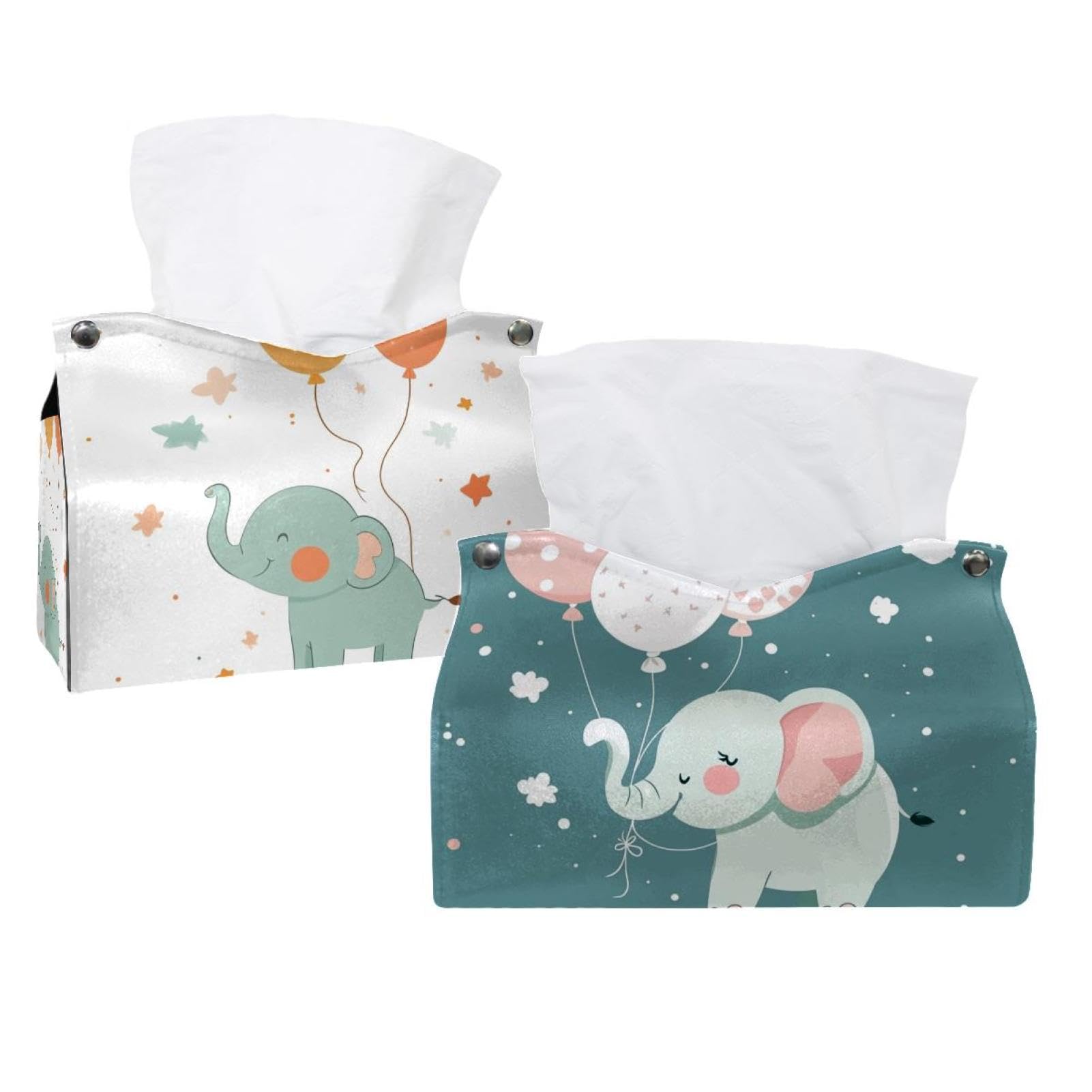 Boîte à mouchoirs éléphant mignons salle de bain et salon x2