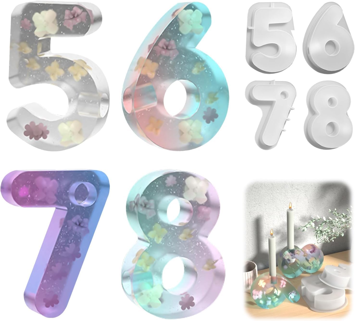 Moule à Insert Carré, Moule En Silicone Pour Bougeoir De Base Pour