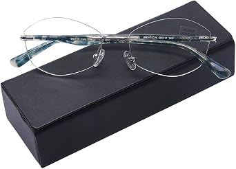 AQWANO Rimless Computer Blue Light Reading Glasses Women Fashion Designer Clear Lens Pattern Frame Ladies Readers