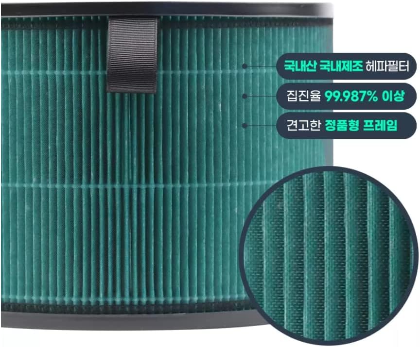 Miniatura 4 de Juego de filtros purificadores de aire compatibles con PuriCare AeroTower Fan U9CV2B  U9CS1C  U9CV1C  Filtro purificador de aire fabricado en Corea