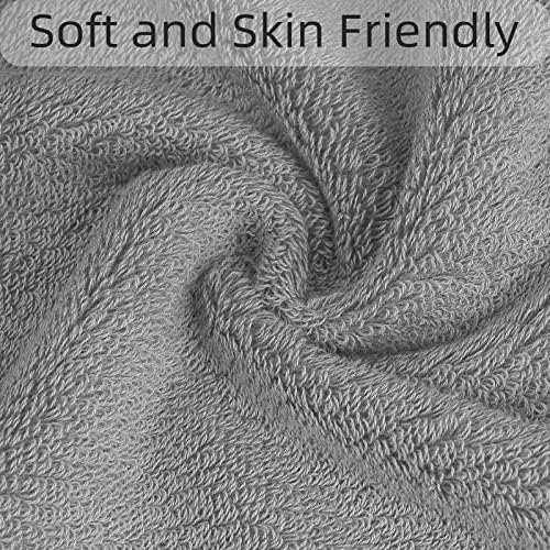 ESAER Hand Towels,Premium 100% Ring Spun Cotton Ultra Soft & Highly Absorbent Washcloths 31 x 15.7 inches Bath Wash Face Cloths for Adults Hotel & Spa Quality - 5 Pack