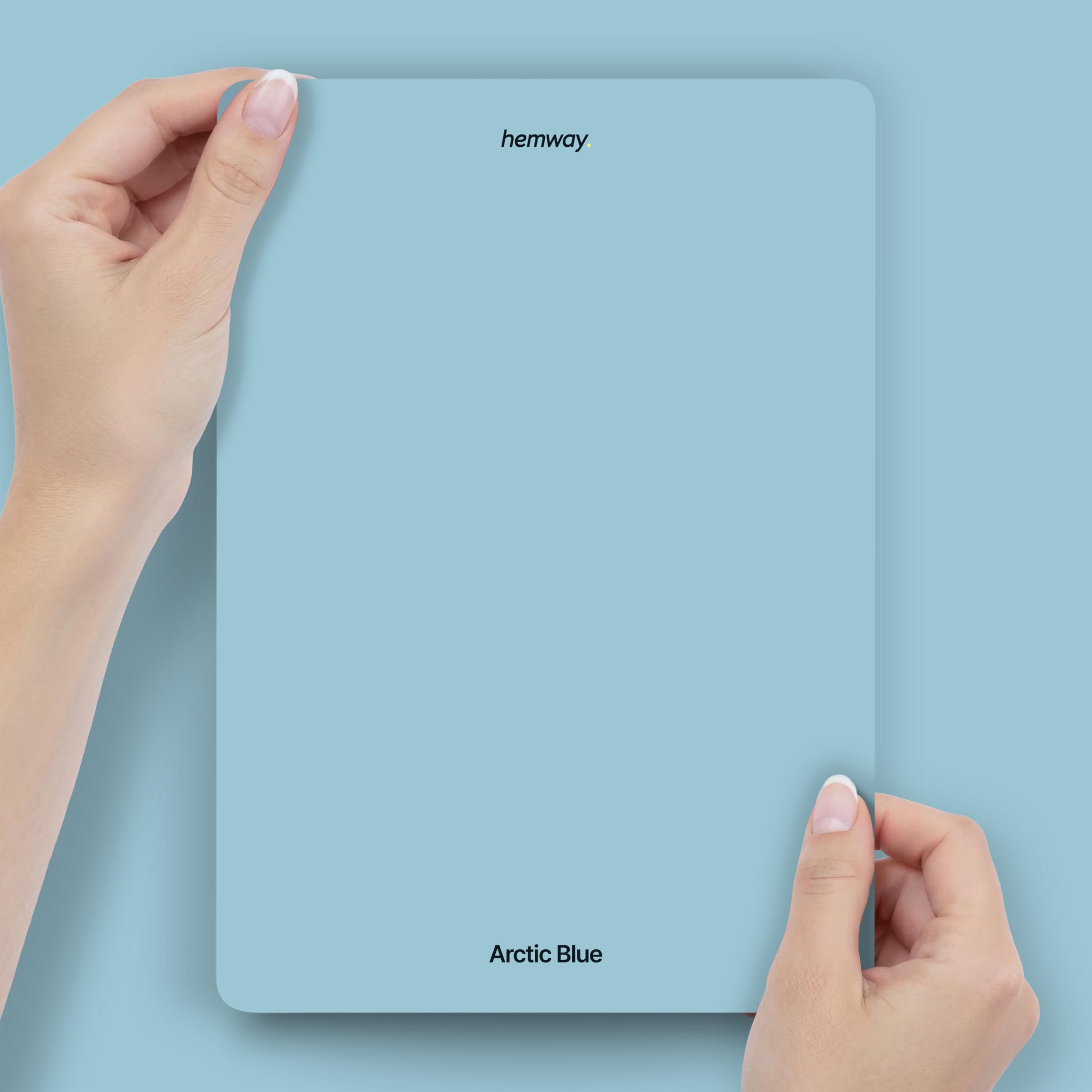 Hemway Arctic Blue Peel & Stick Sample Chalk Paint | A5 Accurate Colour Swatch, Mess-Free Alternative to Paint Tester Pots, Easy To Use, Eco-friendly, for Interior Furniture & Walls