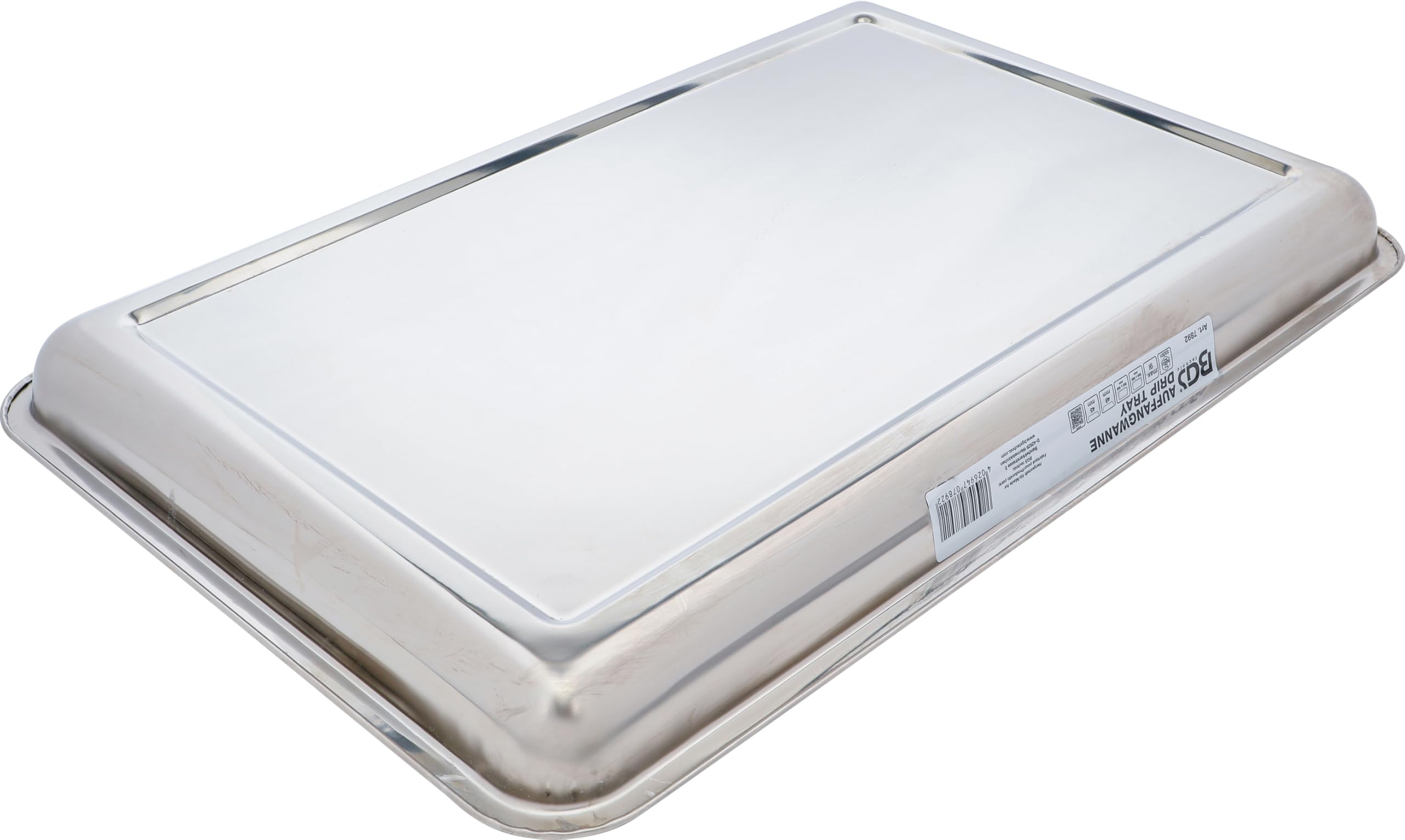 BGS 7892 | Vaschetta raccolta | acciaio inox | 600 x 400 mm | 9 l
