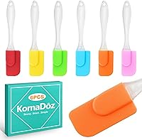 Vista 1 de 6 Piece Mini Silicone Spatula Set, Heat-Resistant & Non-Stick Small Kitchen Gadgets for Baking, Cooking, Mixing, Perfect for Scraping Jars and