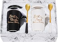 Vista 8 de Cabtnca Regalo para Tía y Tío, Mejor Taza de Tía y Tío de la Historia, Regalo de Cumpleaños Navidad Día de la Madre Día del Padre para Tías y Tíos