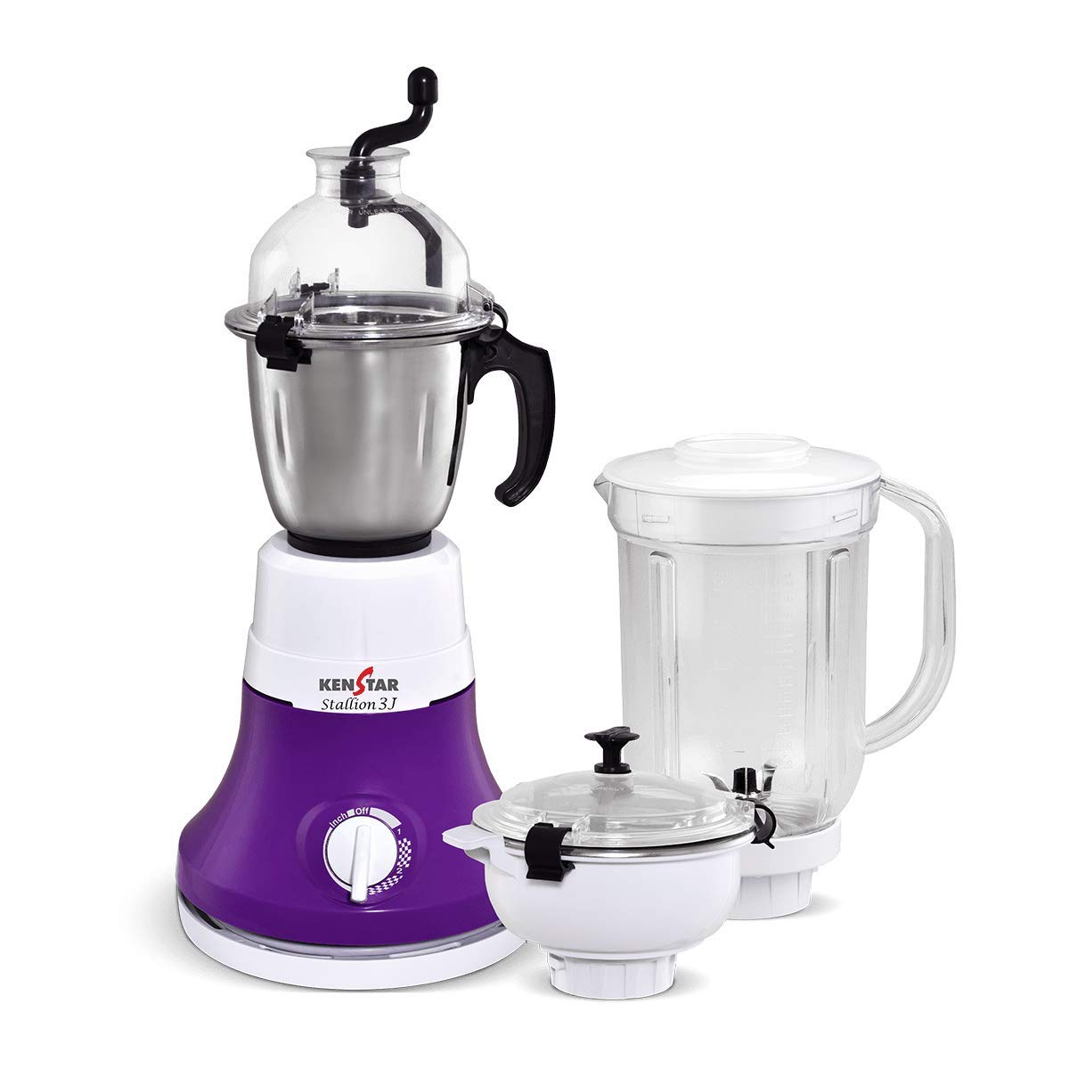 Buy Kenstar Stallion Dx KMD60W3P-DBF 600-Watt Mixer Grinder (White