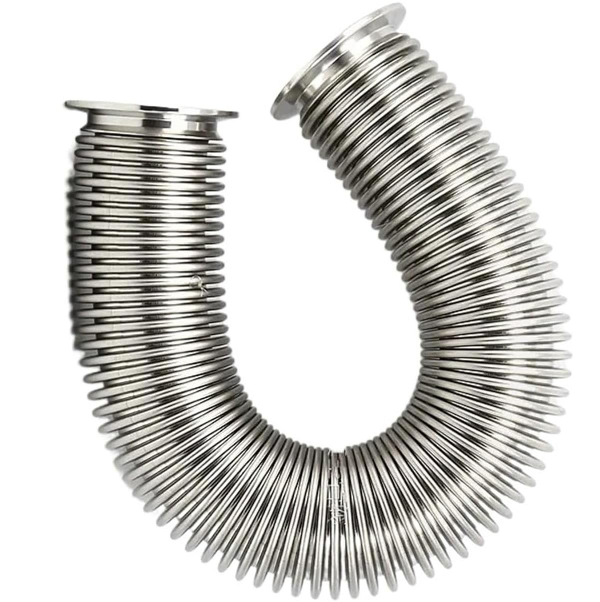 Vacuum Flexible Bellows, KF16 Vacuum Flexible Compression Bellows 304 Stainless Steel Hose Tube 150-250mm(250mm)
