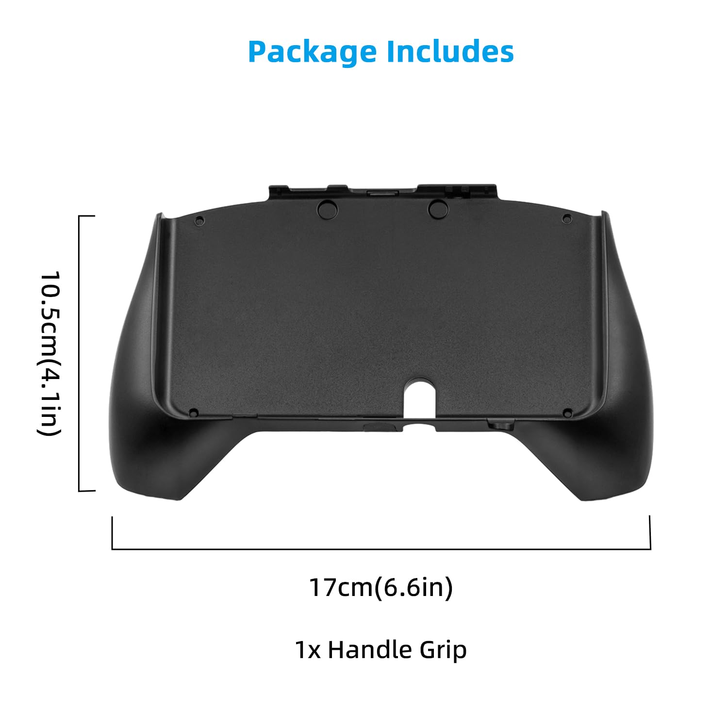 Mcbazel Plastic Hand Grip Holder Gaming Case with Handle Stand for Nintendo New 3DS Black ( NOT FOR XL version )