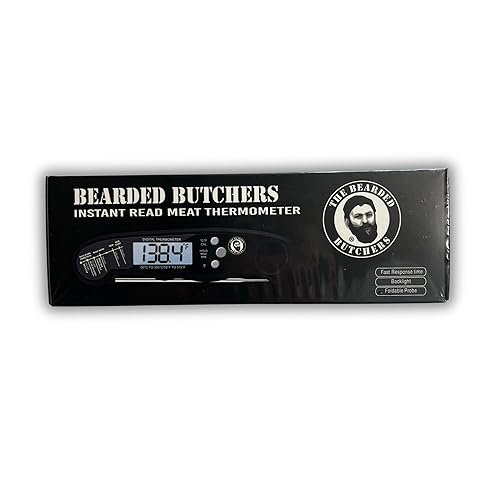 Miniatura 3 de Bearded Butchers Termómetro digital de lectura instantánea para carne, termómetro de cocción preciso para carne de res, pollo, cerdo, pescado, tabla