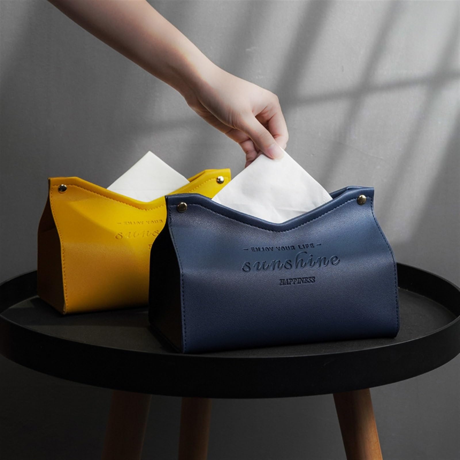 Tissue Box Halter Leder - Ovale Serviettenbox Für Wohnzimmer & Büro