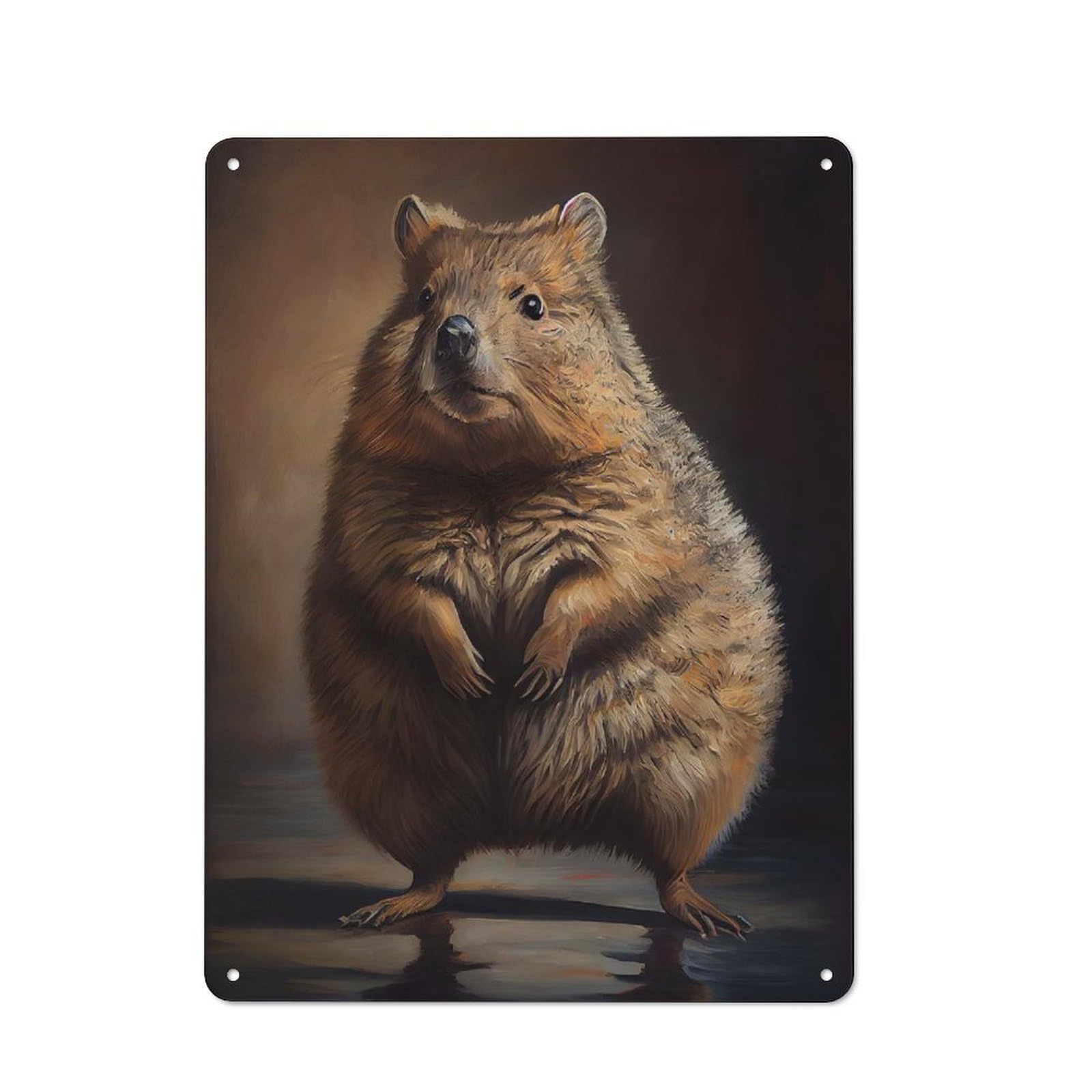Junmoney Quokka Oil Paint Tin Sign 40X30cm For Café Or Home Bar, Retro Wall Decor, For Garage, Workshop And Man Cave Decoration