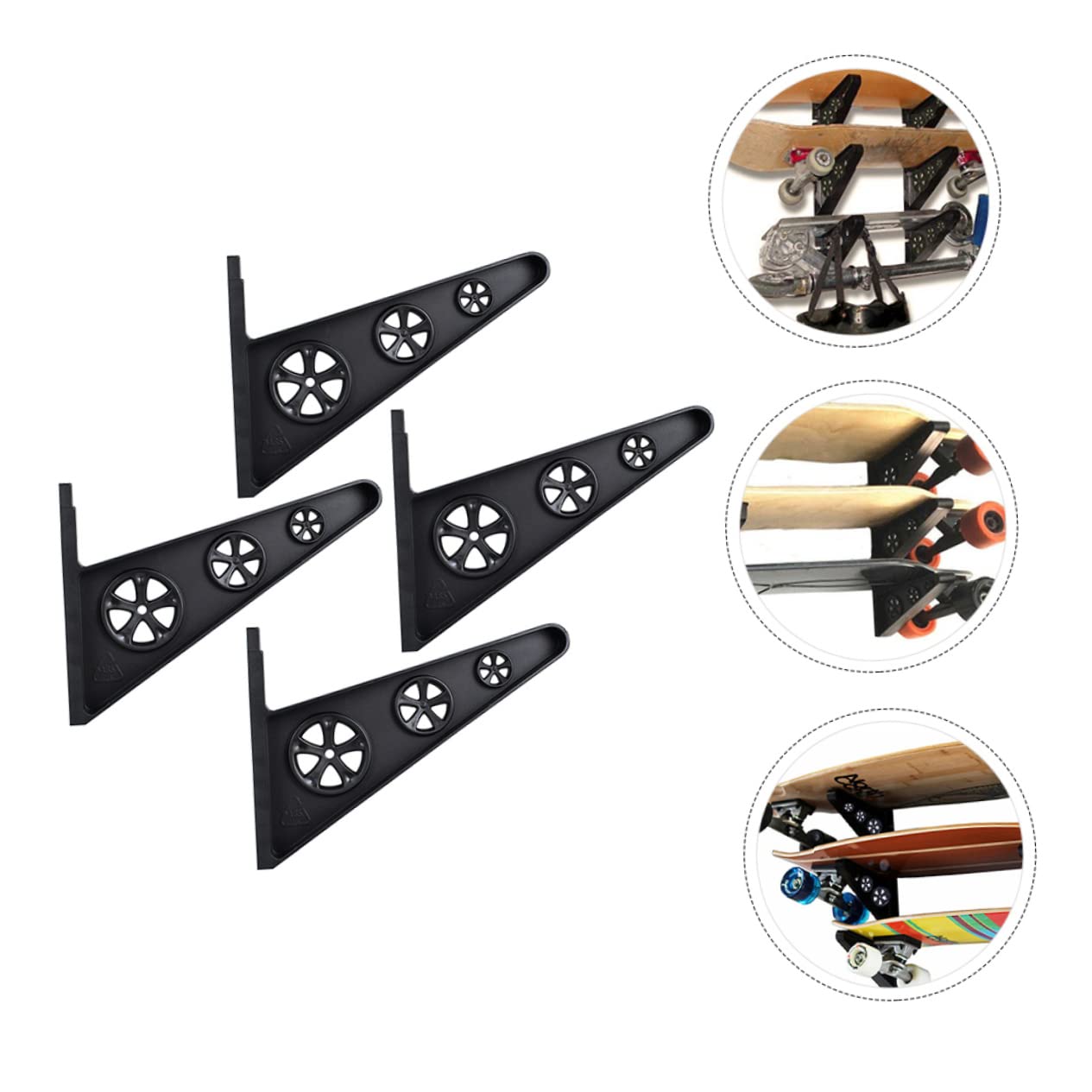 Abaodam Skateboard Wall Mounted Display Rack High Strength Storage Holder for Snowboard Easy Install Capacity for Home and Garage Decor