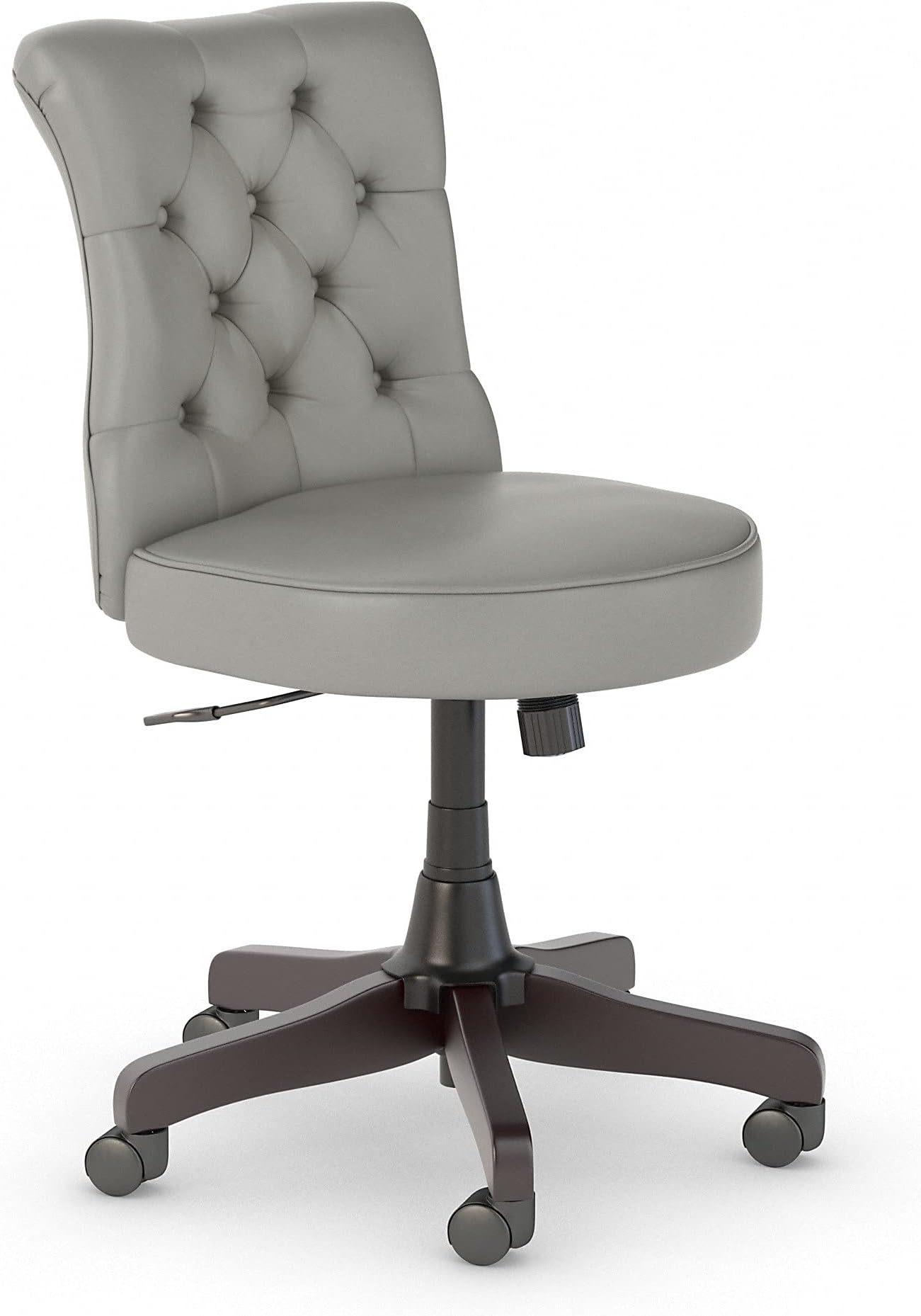 Bush Business FurnitureArden Lane Mid Back Tufted Office Chair, Light Gray Leather