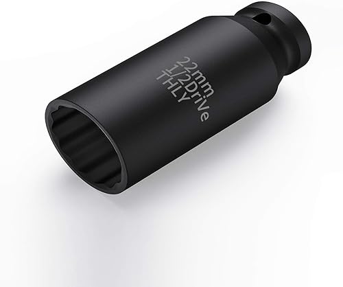 Juego de llaves de vaso de 0.866 in de 12, juego de llaves profundas de 12 puntos, accionamiento de impacto de 12 pulgada, CR-MO para una fácil