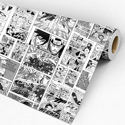 Papel De Parede Adesivo Lavável Quarto Mangá Naruto Anime