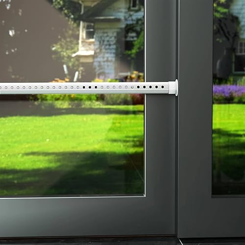 Miniatura 6 de Barra de seguridad para puerta corredera, barra de seguridad ajustable para puerta de cristal, barra de seguridad de ventana de 1.260 in de ancho,