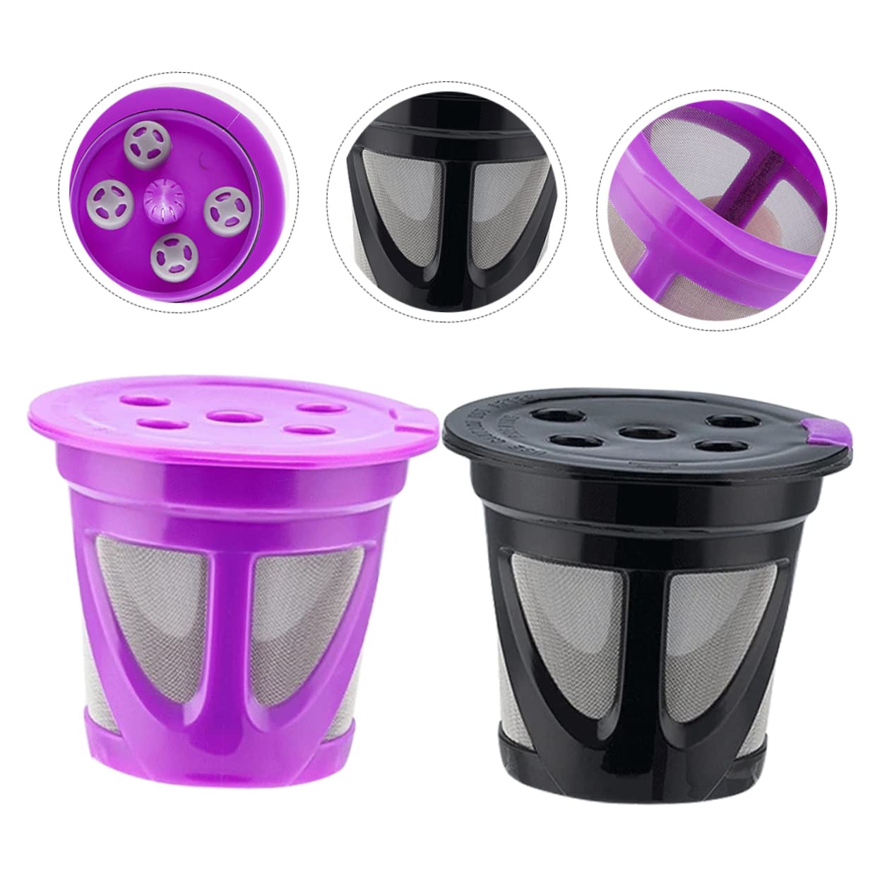 Cabilock 8piezas Filtros De Café Reutilizables De Inoxidable Accesorios Para Cafeteras De Café Compatibles Filtro De Espresso Para Sabores Exquisitos