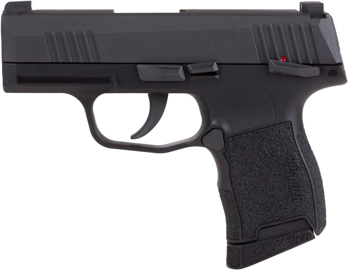 Sig Sauer P365 4.5mm Steel BB Cal. CO2-Powered Semi-Automatic Air Pistol - 20rd BB Magazine & Green High Visibility 3-Dot Fixed Sights Included