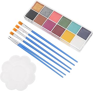 ABOOFAN 12 Pigmentos De Maquiagem De Halloween Para Rosto Pintura De Rosto De Leão Pintura De Maquiagem Pintura De Rosto De Palhaço Pintura De Rosto Branco Pintura De Rosto De Halloween