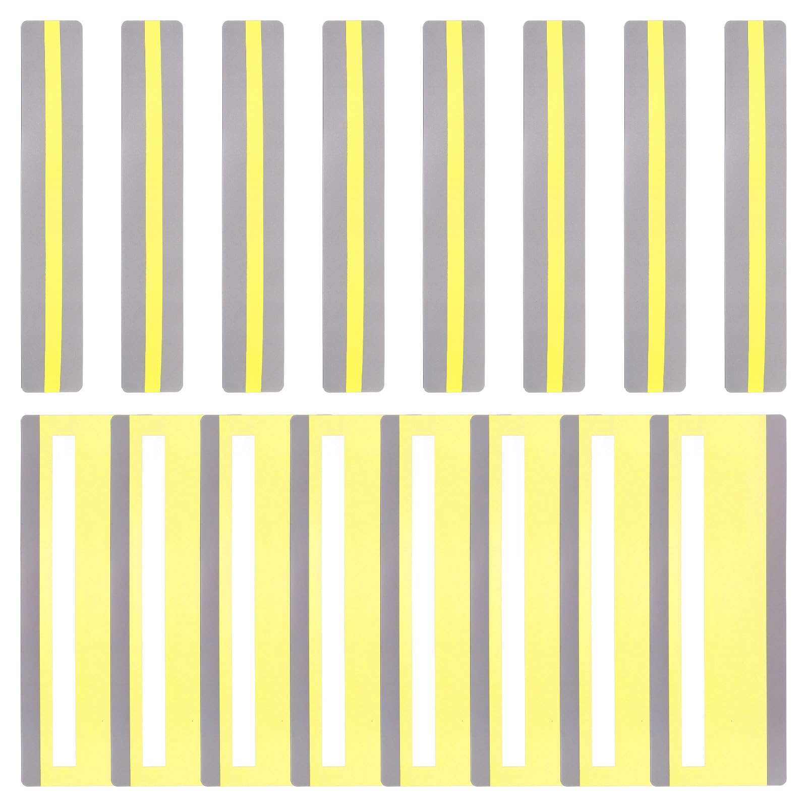 PATIKIL 16Pcs Guided Reading Highlight Strips, 2 Sizes Colored Overlay Highlight Bookmarks