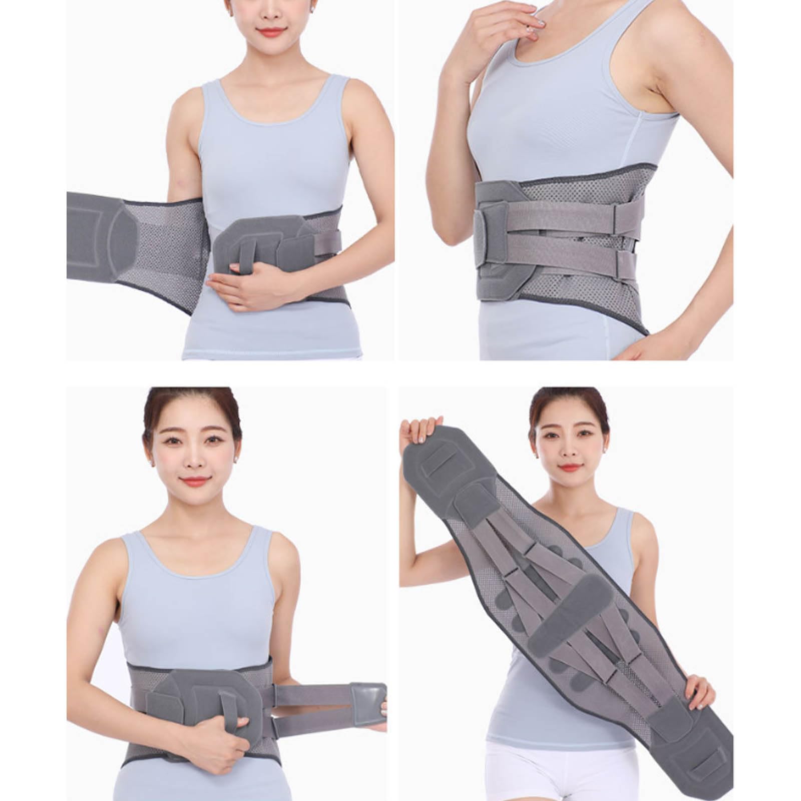 Faja Lumbar, Cinturón de Soporte Lumbar Ajustable con 5 Soportes y 2 Almohadillas reemplazables for ciática, Hernia discal escoliosis L(XL)