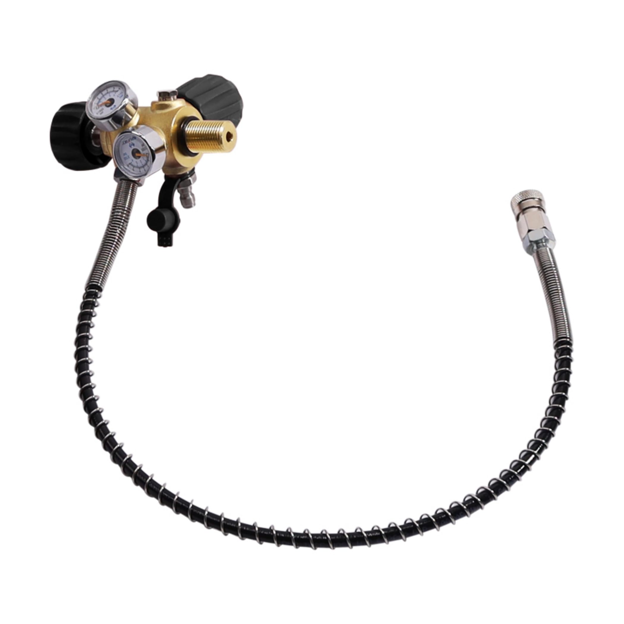 TUXING 4500 Psi/300 Bar compressore ad alta pressione Pcp Paintball, adattatore DIN valvola Scuba con tubo morbido da 24 pollici, valvola di ricarica Pcp per serbatoio d'aria, fucile ad aria compressa