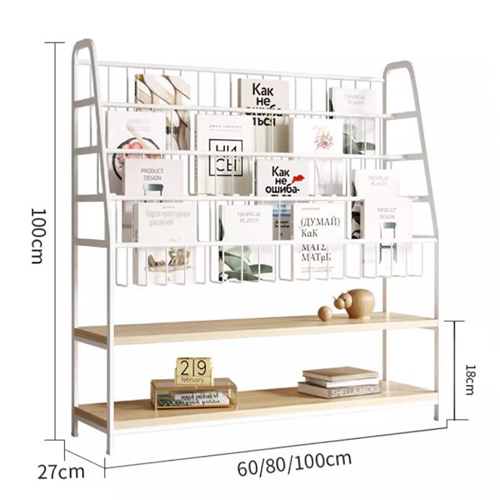 Amazon.co.jp: マガジンラック スリム 6段 マガジンスタンド 雑誌 飾る
