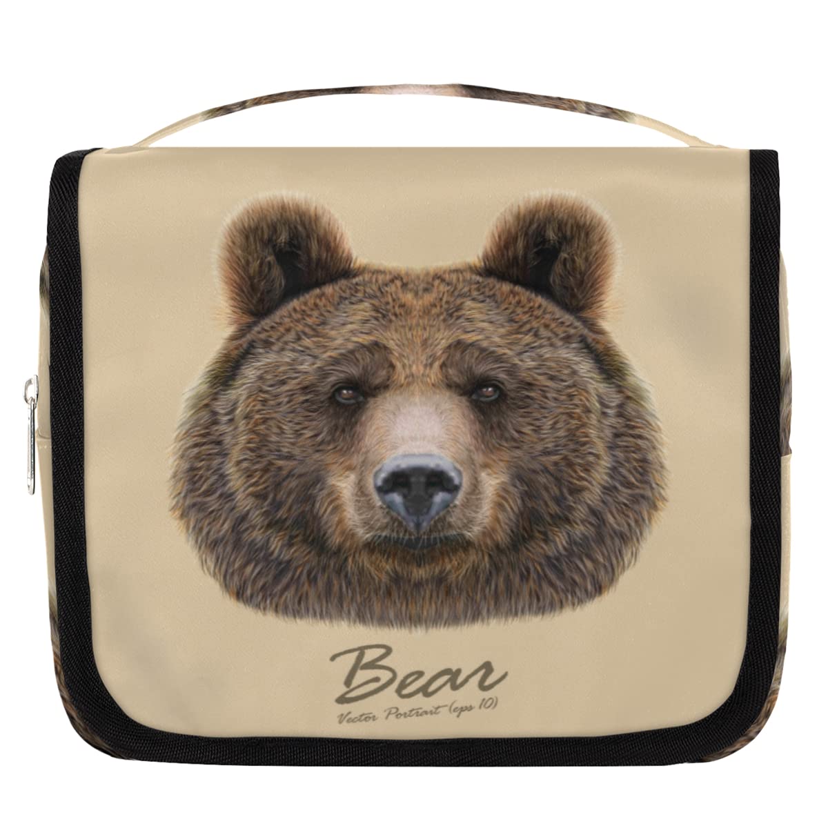 Bolsa de aseo de viaje con diseño de oso y cabeza de oso, multicolor, Talla única