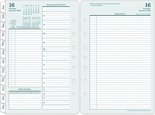 Miniatura 10 de FranklinCovey - Agenda original de dos páginas por día con anillo (clásica, enero de 2024 a diciembre de 2024)