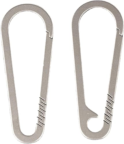 Miniatura 2 de Gancho de liberación rápida, hebilla de llavero multifuncional, gancho de resorte a presión, mosquetón de aleación de titanio, herramienta para