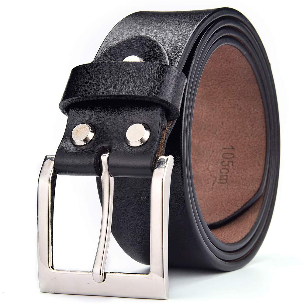 Kertz Leather Men's Black Leather Belt Belts 100% Genuine For Trousers Jeans Cargo - Brown Tan (, 38-40 (Waist Size In Inch))
