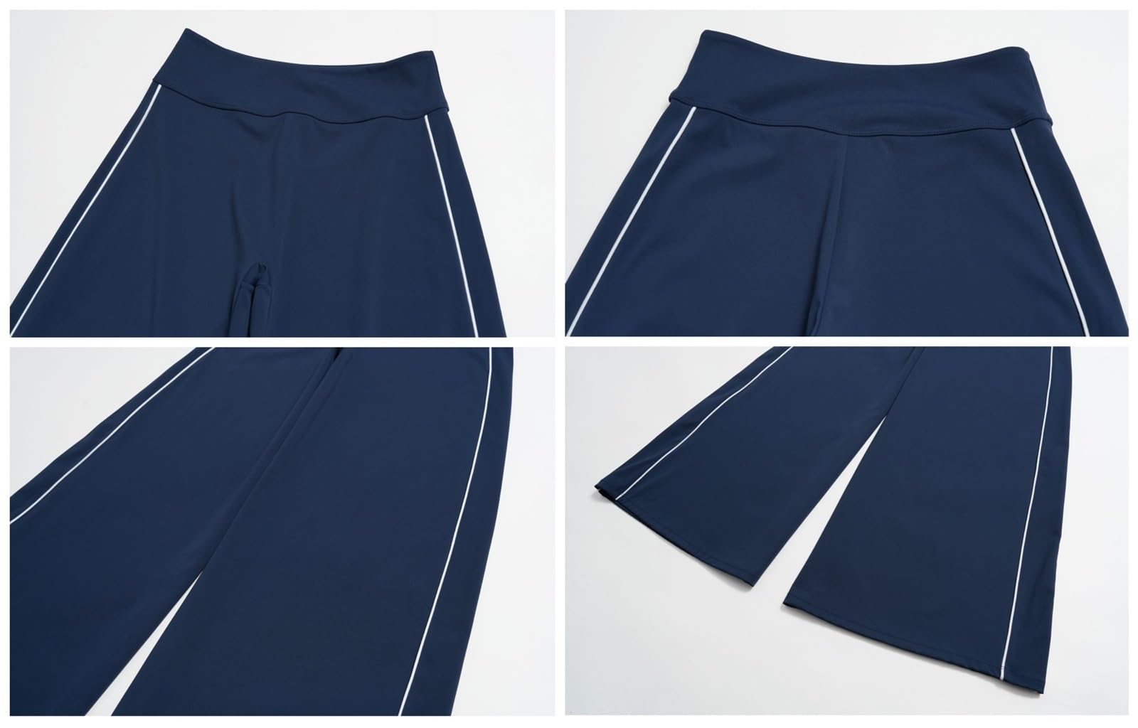 AWSQ23 Pantalones Yoga Mujer Cintura Alta - Control Barriga, Suaves y Elásticos, Pierna Ancha - Casual y Entrenamiento