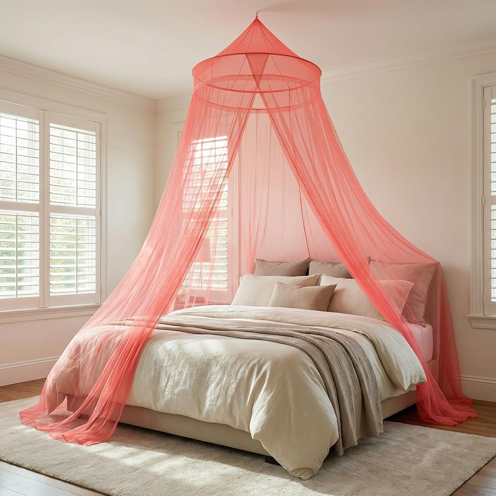 HATFRYF Mosquito Net for Bed, Essential Travel Mosquito Net for Bed, Maximum Mosquito Protection, Non Skin Irritation Mosquito Net Travel