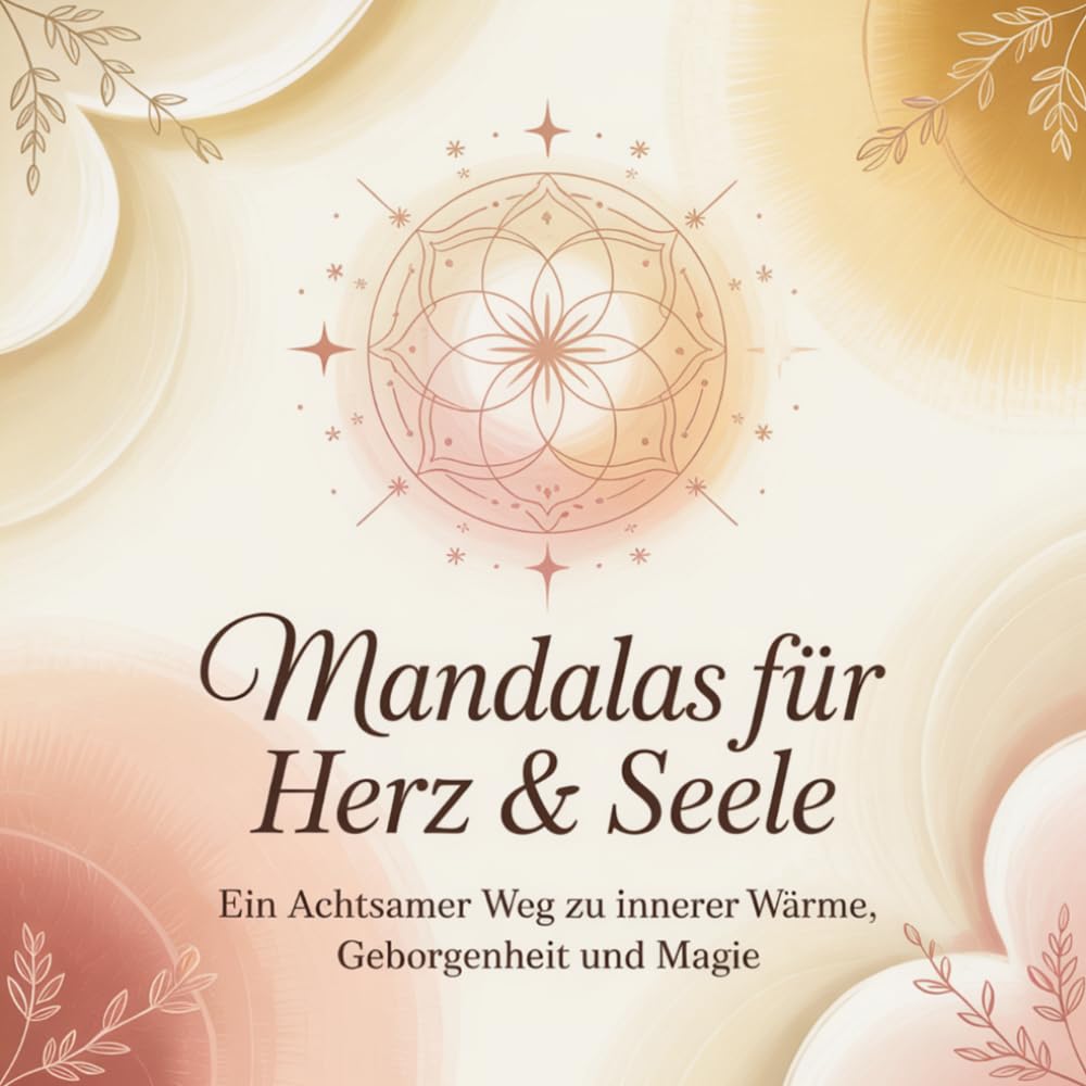 Mandalas für Herz und Seele: Ein achtsamer Weg zu innerer Wärme, Geborgenheit und Magie, 18 Affirmationsbilder, leicht farbigig
