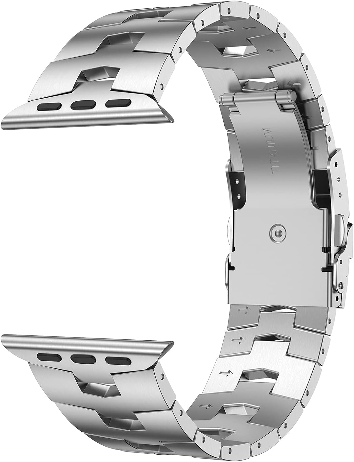 Amazon.com: LDFAS Compatible for Apple Watch Band 45mm 44mm 42mm, Vented  Titanium Metal Watch Strap with Enhanced Durability Version Compatible for Apple  Watch SE, Apple Watch Series 7/6/5/4/3 Band, Silver : Cell