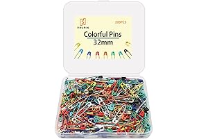 200PCS Colorful Safety Pins for Crafts and Diapers