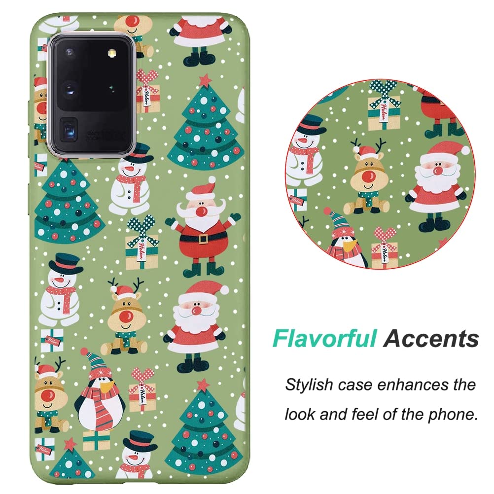 Yoedge Cover Natalizia Per OPPO A53 / A32 / A53s, Silicone TPU Trasparente Con Motivo 3D Orso Polare E Bambola, Antiurto E Ultra Sottile