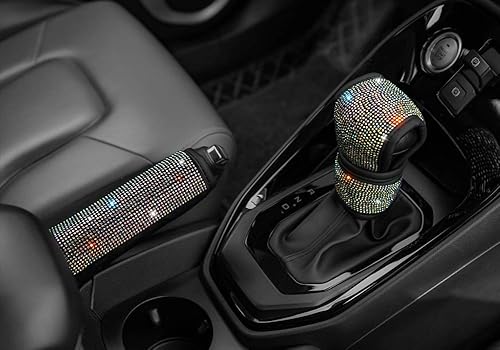 Miniatura 3 de Valleycomfy Fundas de cinturón de seguridad de terciopelo suave con diamantes de imitación brillantes para el cinturón de seguridad para mujer,