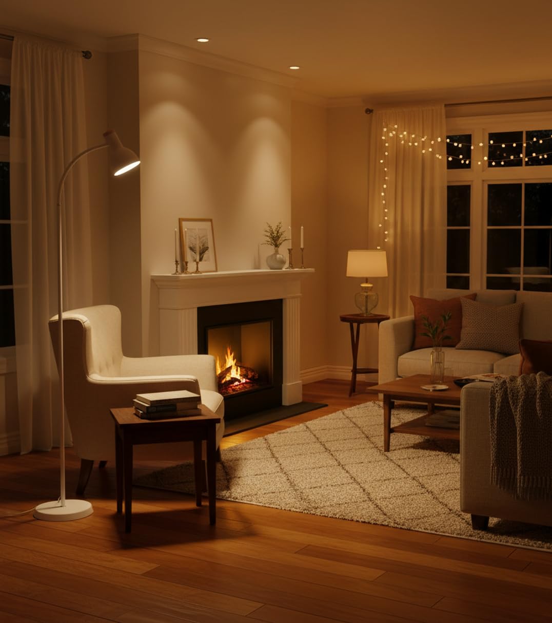 BEL AIR HOME - Lampada da Terra Argos | Piantana Industriale per Soggiorno e Stanza | Design Elegante | 155x22cm, Attacco E-27 (LAMPADINA NON INCLUSA) (BIANCO)